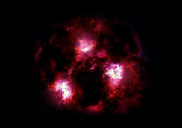 В юной Вселенной обнаружена ультрамассивная мертвая галактика
